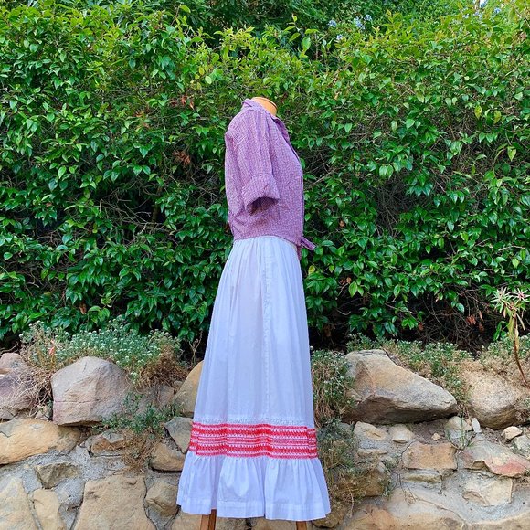 Comme des Garcons embroidered cotton poplin skirt - Picture 7 of 11